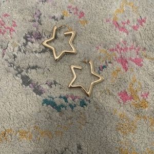 BaubleBar Real Gold Star Hoops